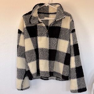Thread & Supply Black and White Buffalo Plaid Jacket